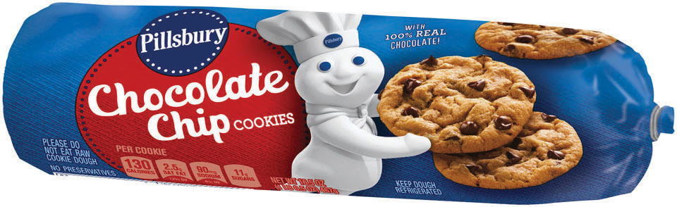 Rushford Foods : PILLSBURY CHOCOLATE CHIP CHUB COOKIE 16OZ