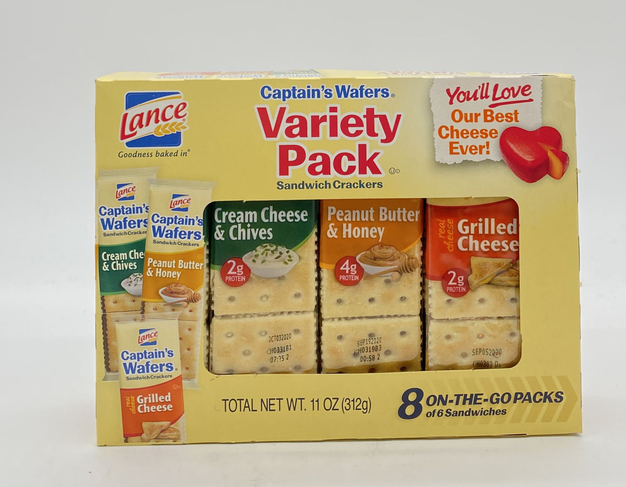 Lance Captain's Wafers – Cream Cheese & Chives Crackers – 10 Count Packs